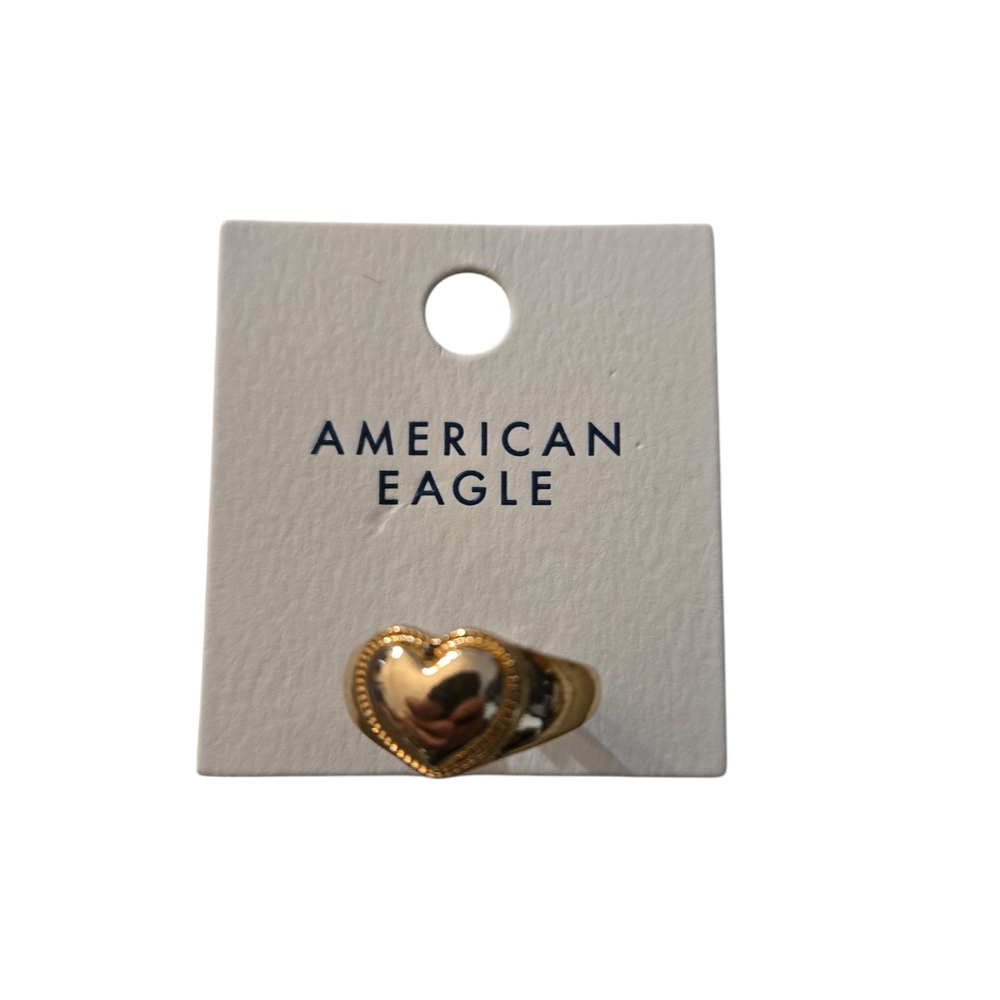 NWT American Eagle Outfitters Gold Heart Ring Size 8 Thumb Ring